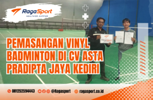 pemasangan vinyl badminton