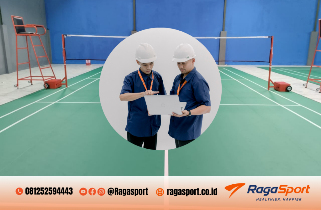 pemasangan vinyl badminton terbaik dari RagaSport