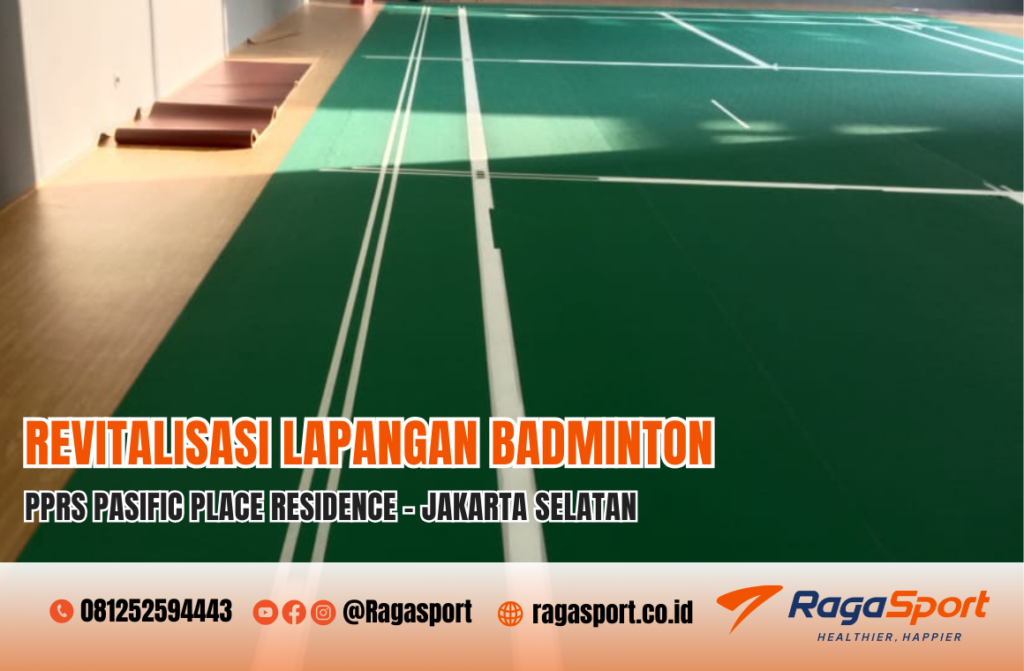 proses revitalisasi lapangan badminton