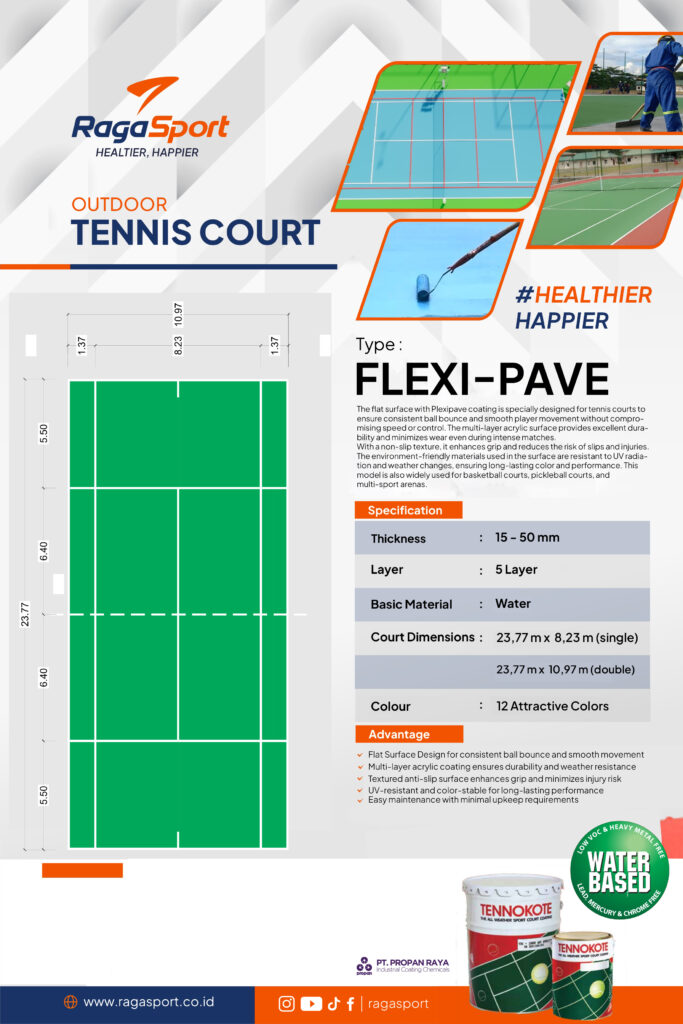 jasa pasang flooring Plexipave tenis