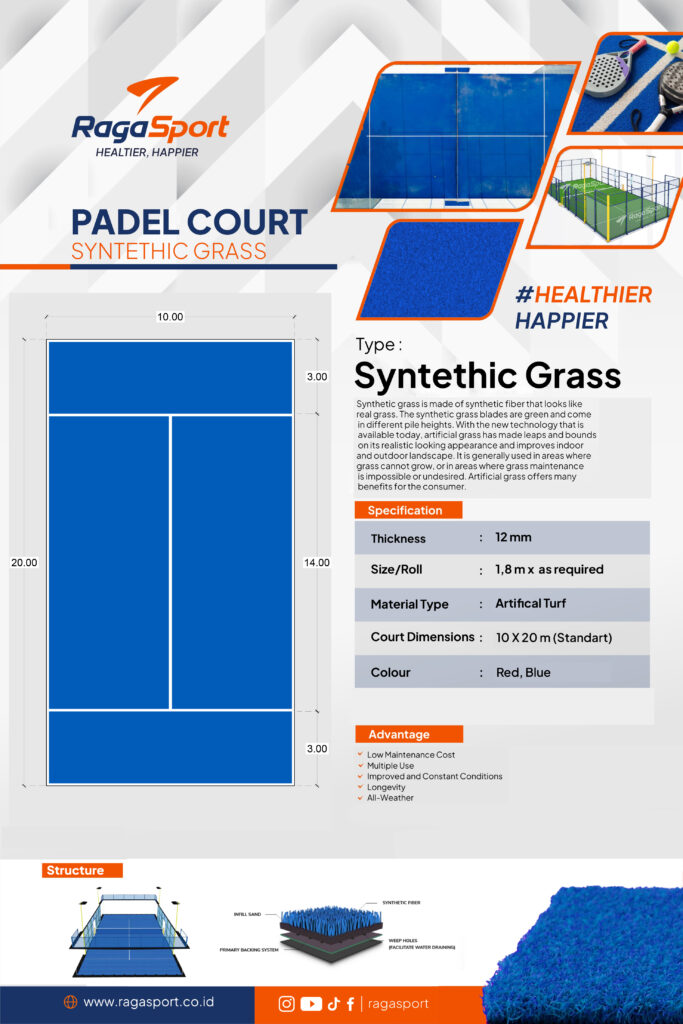 jasa pasang flooring rumput sintetis Padel
