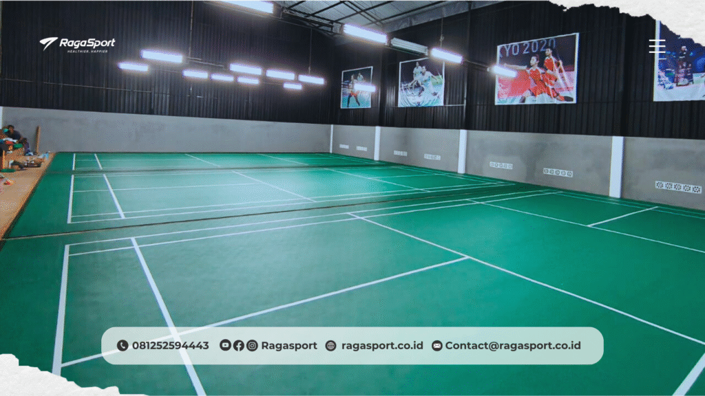 Proses Renovasi Lapangan Badminton dari Ragasport